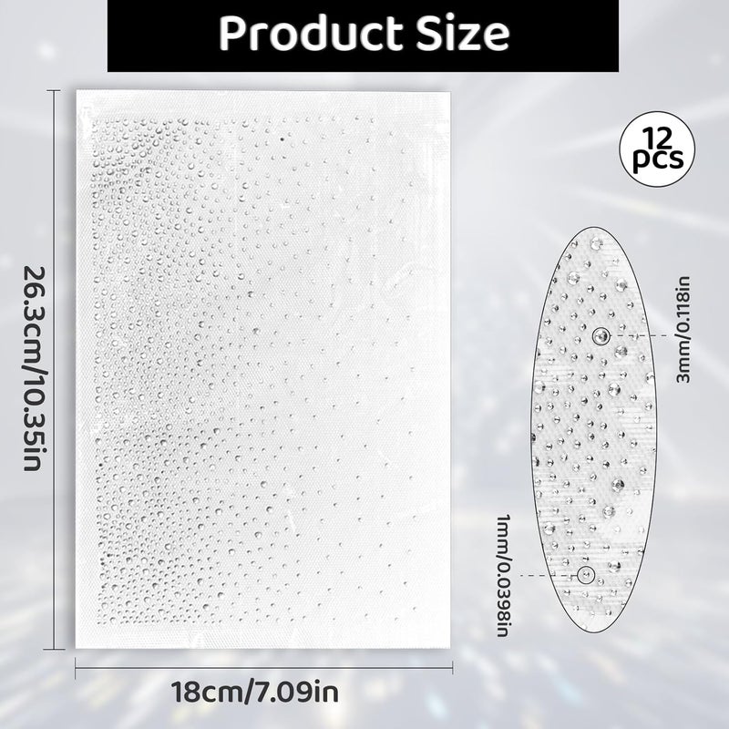 Notoke 12 Sheets Iron on Rhinestone Transfers – 2mm & 3.5mm Glitter Hotfix Crystal Decals, Flat Round Diamond Patches for Clothing DIY, Crafts & Embellishment (Women & Men) - Image 2
